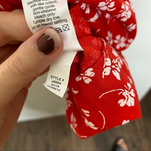 J. Crew Mercantile Red Floral Ruffle dress - Picture 7 of 10